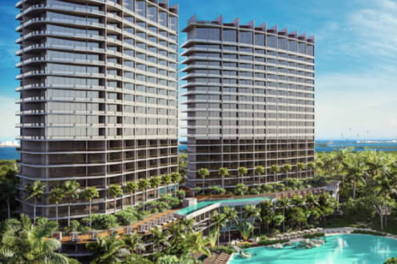 Apartment with hammock area, kids club and pool, pre-construction, for sale, Canc&uacute;n.