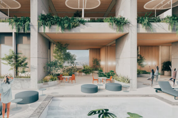 Apartment with balcony, cinema, and swimming pool, for sale