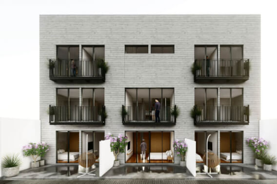 Apartment with balcony, common roof garden and patio, Miguel Hidalgo, Mexico City.