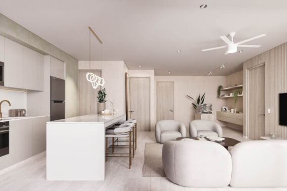Apartment with balcony, wellness center, lounge area, for sale