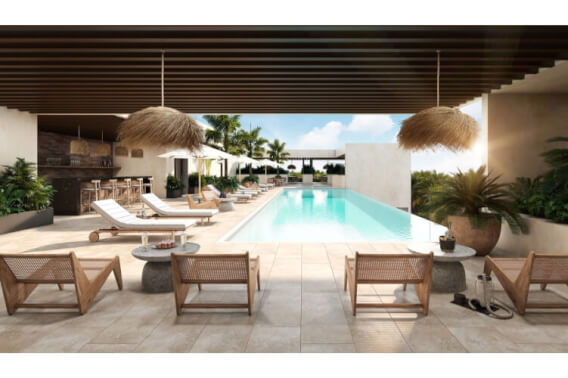 Apartment with swimming lane, jacuzzi, spa, pre-construction near Fifth Avenue