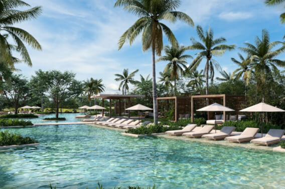 Condo for sale worh beach club, golf, pool, in Corasol, Playa del Carmen.