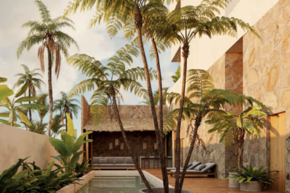 Apartment with terrace and pool in pre-construction, fifth avenue, sale, Huatulco