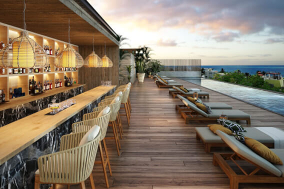 Apartment with double terrace and jacuzzi for sale, Downtown, Playa del Carmen.