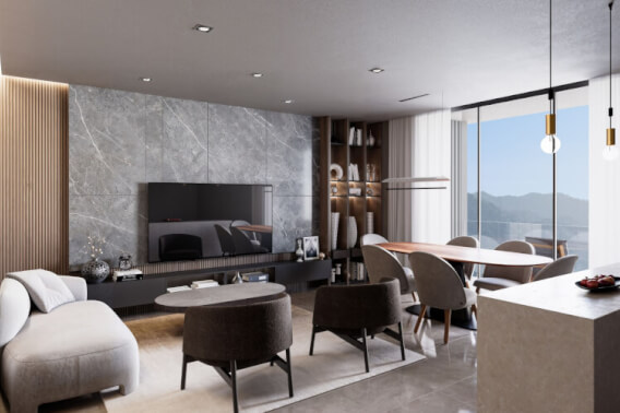 Condo with flex space, service room, and panoramic terrace for sale