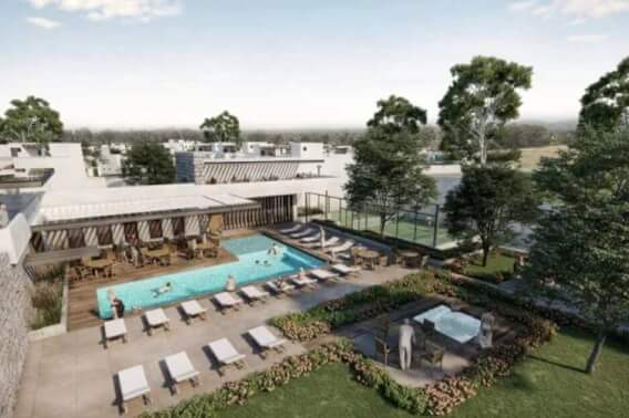 Apartment with garden, pool, gym, terraces, preconstruction, for sale, San Miguel de Allende.