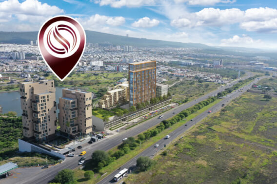 Apartment with garden, dressing room, pool, gym and terrace, for sale, Queretaro.