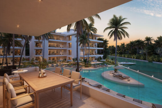 Condo with garden and private pool for sale, Marina, Puerto Aventuras