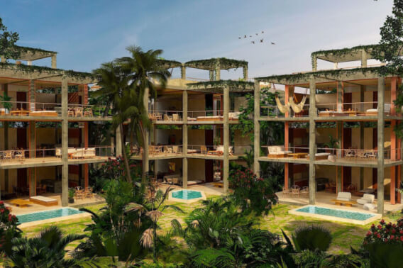 Condo with private garden and pool, full wall windows overlooking green areas, concierge, gym, 958m2 pool, children playground, and more