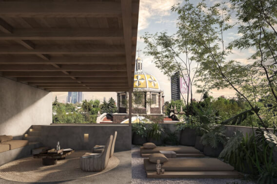 Condo with common rooftop garden for sale, Condesa, Mexico City