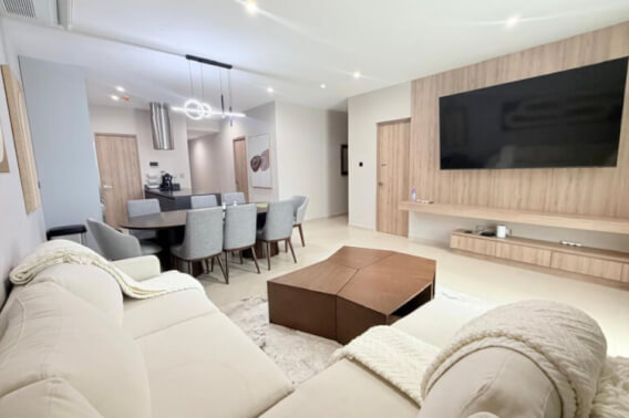 Modern condo for sale featuring a rooftop, swimming pool, garden, sauna, bar, and billiards lounge