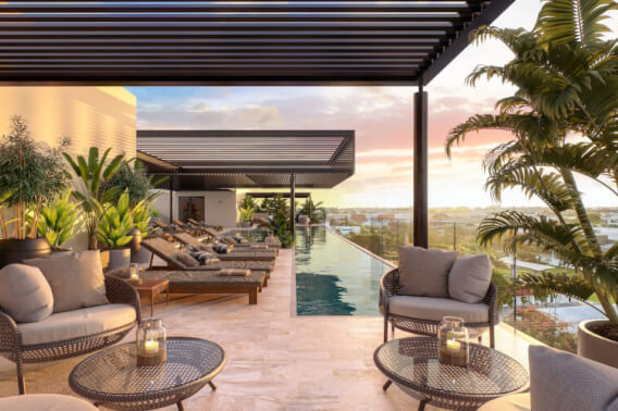 Condo with Lock-Off system and private terrace for sale, Downtown Playa del Carmen