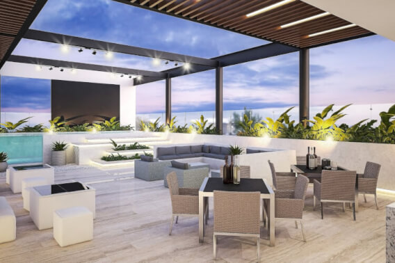 Condo with private terrace and amenities for sale, Santa Rita Cholul