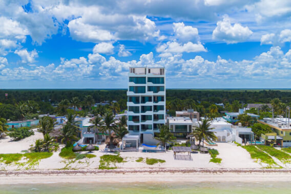 Oceanfront condominium, common pool, rooftop, pre-construction, Telchac, Yucatan