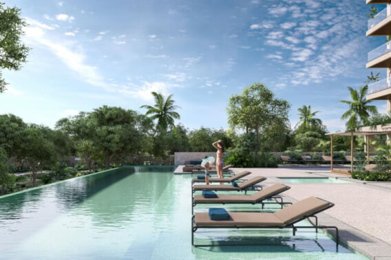 Condo with terrace and lagoon view for sale, Parque Canc&uacute;n, Canc&uacute;n