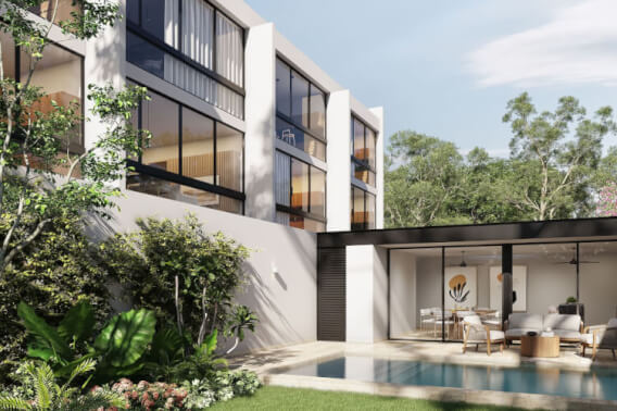 Condo with Terrace and Private Garden, for Sale, North Zone, M&eacute;rida