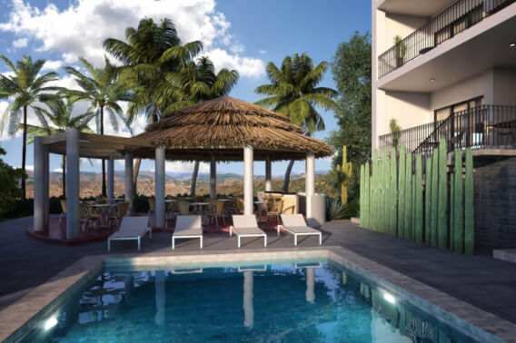 Ocean view condominum with pool, near Arrocito beach, for sale in Huatulco