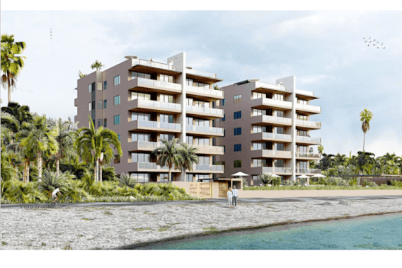 Ocean view condo in South Hotel Zone of Cozumel, pre construction, for sale.