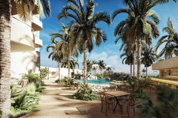 Departamento con vista al mar,&nbsp; jard&iacute;n, alberca Gimnasio, alberca kids, Telchac Puerto, Merida.