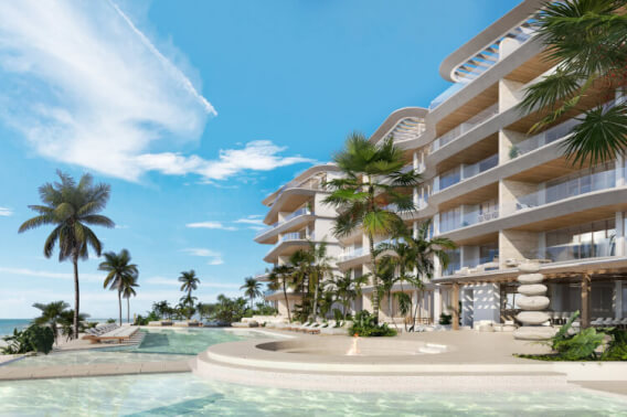 Oceanview Apartment with a spacious terrace for sale, Downtown, Isla Mujeres