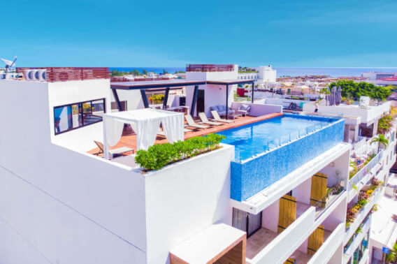 Furnished Condo with Partial Ocean View for Sale, Downtown Playa del Carmen