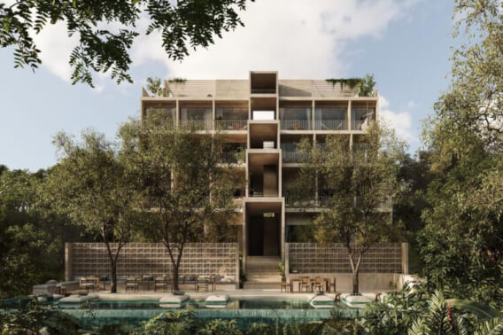 Condo with ocean views, pool, terraces and sun areas, for sale