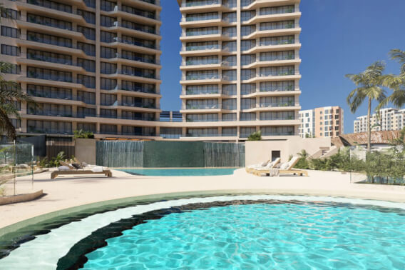Ocean view condo with dock, adults pool, sports courts, golf, marina,  beach club, for sale Puerto Canc&uacute;n.