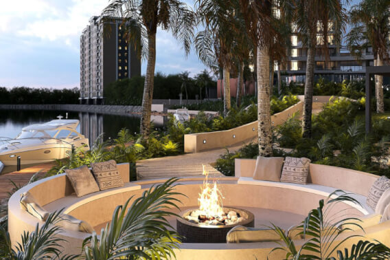 Ocean view condominium with dock, adults pool, golf, marina,  beach club, for sale Puerto Canc&uacute;n.