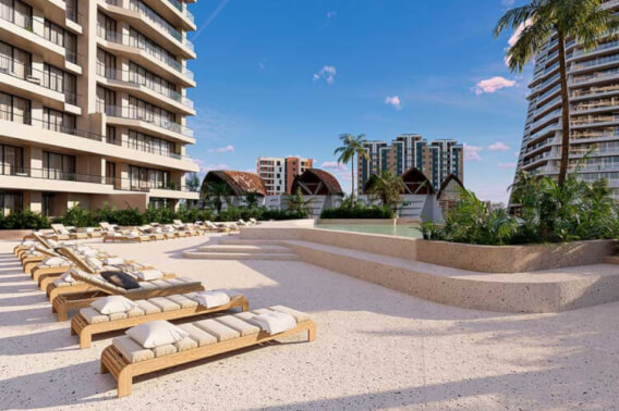 Ocean view condo with dock, adults pool, golf, marina,  beach club, for sale Puerto Canc&uacute;n.