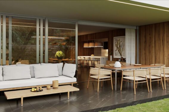 324 m2 condo with garden, cenote, pool, 400 meters from the beach, on the golf course, pre-construction-sale Playacar