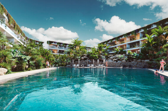 Apartment in Playacar,4 pools, playground for children, Pet zone, gym, clubhouse, restaurant, terrace bar, concierge and more, for sale in P