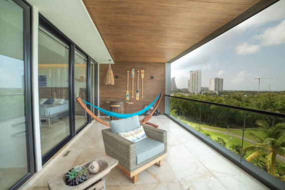 Departamento en Puerto Canc&uacute;n, golf, club de playa, alberca comun, en venta