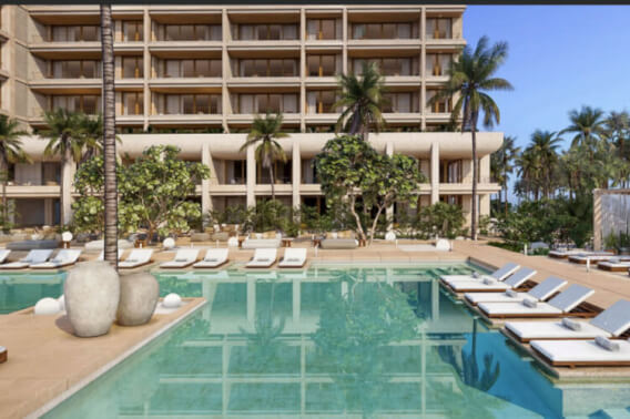 Beachfront condominium with balcony, paddle and tennis court, gym, snack bar, in Telchac, for sale, M&eacute;rida.