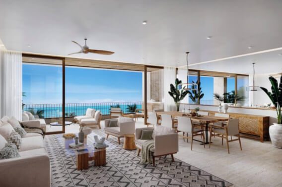 Beachfront apartment with balcony, children&amp;#39;s pool, playroom, in Telchac, for sale, M&eacute;rida