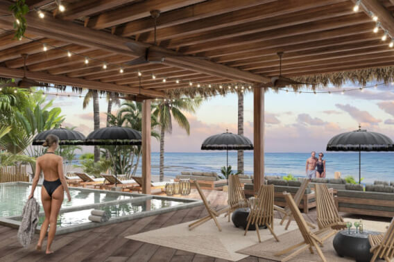 Beach front condo with beach club, for sale, Tankah, Tulum