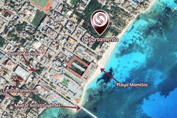Oceanfront apartment with pool, for sale