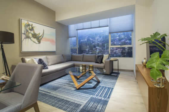 Double heigh apartment, Pet friendy, heated pool, cafeteria, sky lounge, playground for children, pre-construction for sale San Angel Mexico