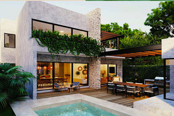 Outdoor lifestyle, 2 terraces, private pool, luxury finishes, private bedroom, pre-construction for sale Aldea Zama, Tulum.