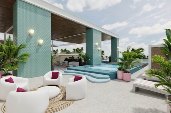 Studio for sale 550 meters from the beach, 5th Avenue, Playa del Carmen