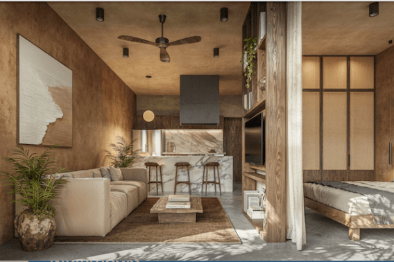 Studio Near the Beach and Restaurants in a Private Community for Sale