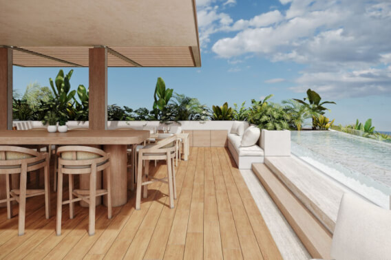 Estudio con alberca com&uacute;n, en venta, Centro, Playa del Carmen