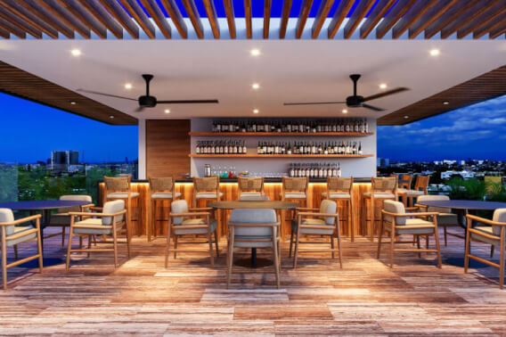 Estudio con alberca, Gimnasio, Alberca en pre-construcci&oacute;n, &nbsp;Centro, venta, Playa del Carmen