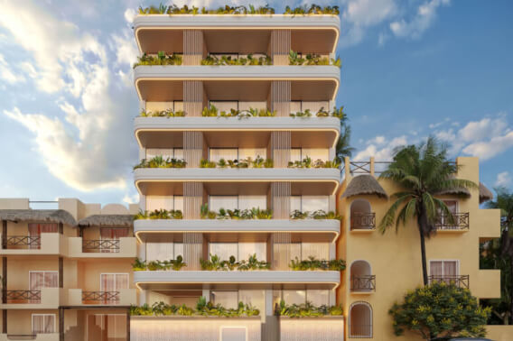 Estudio con rooftop com&uacute;n, en venta, Centro, Playa del Carmen