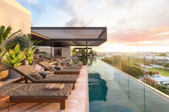 Studio with private terrace for sale, Downtown Playa del Carmen