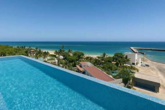 Ground floor studio with mangrove views for sale, beachfront, Puerto Morelos