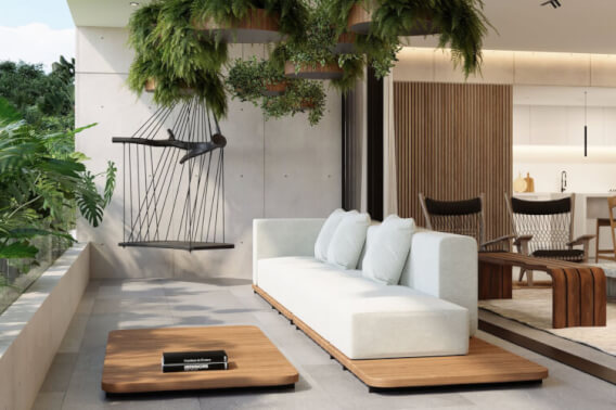 Large condo of 413 m2 with garden, cenote, pool, 400 meters from the beach, on the golf course, pre-construction-sale Playacar