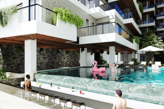 Two-level loft, second line from the beach, for sale, Costa Mujeres, Cancun