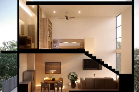 Loft, two floors, double height, for sale, Zona Norte, M&eacute;rida