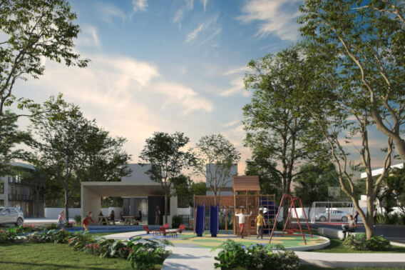 700 m&sup2; lot for sale with amenities including a children&amp;#39;s playground.