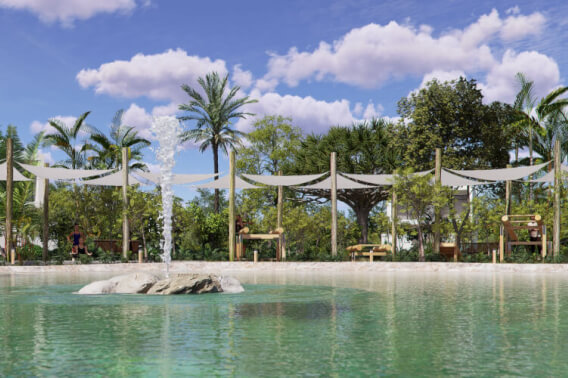 703 m2 lot, in gated community with private cenote, for sale Playa del Carmen.